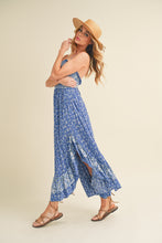 Load image into Gallery viewer, Ditsy Floral Ruffled Hem Maxi Women Cami Dress –Feminine Floral Print, Elegant Maxi Length, Flowy & Comfortable Design for Casual & Special Occasions
