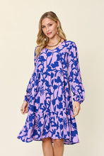Load image into Gallery viewer, Double Take Full Size Printed Ruffle Hem Dress with Pocket Stylish & Functional Women Dress