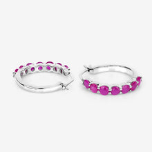 Load image into Gallery viewer, 2.80 Carat Genuine Ruby .925 Sterling Silver Earrings