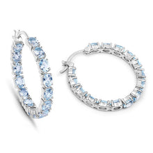 Load image into Gallery viewer, 5.70 Carat Genuine Blue Topaz .925 Sterling Silver Earrings