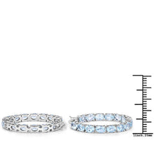 Load image into Gallery viewer, 5.70 Carat Genuine Blue Topaz .925 Sterling Silver Earrings