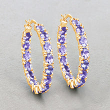 Load image into Gallery viewer, 5.10 Carat Genuine Tanzanite .925 Sterling Silver Earrings