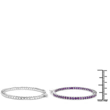 Load image into Gallery viewer, 3.00 Carat Genuine Amethyst .925 Sterling Silver Earrings