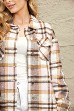 Load image into Gallery viewer, Classic Plaid Button Front Shirt Jacket with Breast Pockets Casual & Minimalist Outerwear