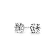 Load image into Gallery viewer, 4 cttw Certified IGI Lab Grown Round Diamond Stud Earrings 14k White Gold (G/VS2)