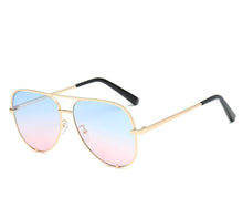 Load image into Gallery viewer, Luxury Lady Vintage Round Metal Sunglasses For Driving Black Retro Mirror Sunglasses Woman Shade Sunglasses With UV400 Protection