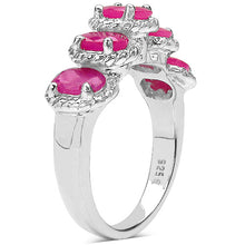 Load image into Gallery viewer, 3.20 Carat Genuine Ruby Sterling Silver Ring