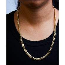 Load image into Gallery viewer, Semi-Solid 14K Yellow Gold 6.1mm Classic Miami Cuban Chain Necklace - 22 Inches