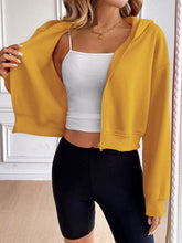 Load image into Gallery viewer, Relaxed Minimalist Zip-Up Dropped Shoulder Hooded Jacket Casual & Comfortable Lightweight Outerwear