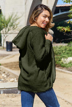 Load image into Gallery viewer, Women Full Size Teddy Hooded Jacket with Pockets Cozy Casual Jacket Comfortable Women Jacket