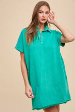 Load image into Gallery viewer, Turquoise Short Sleeve Dress Casual and Comfortable Dress For Women