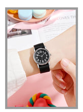 Load image into Gallery viewer, Easy To Read Quartz Watches Nylon Strap Sweat Proof Movement Analog Watch For Girls Boys Teens Minimalist Wrist Watch With Soft Band Learning Time Watch First Watch Soft Cloth Strap