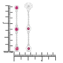 Load image into Gallery viewer, 0.78 Carat Genuine Ruby .925 Sterling Silver Earrings