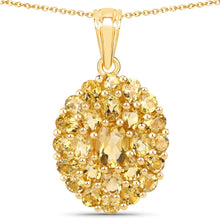 Load image into Gallery viewer, 4.16 Carat Genuine Citrine .925 Sterling Silver Pendant
