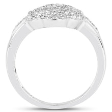 Load image into Gallery viewer, 14K Yellow Gold Plated 0.29 Carat Genuine White Diamond .925 Sterling Silver Ring