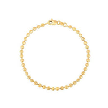 Load image into Gallery viewer, Moon Cut Bead Chain Bracelet in 14k Yellow Gold (3.00 mm)