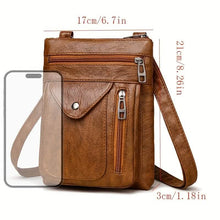 Load image into Gallery viewer, Women’s Vintage Leather Crossbody Bag