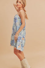 Load image into Gallery viewer, New Summer Printed Ruffled Hem Square Neck Mini Cami Dress For Women β Stylish and Chic Square Neck Mini Dress with Feminine Ruffled Hem
