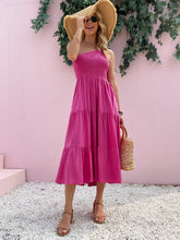 Load image into Gallery viewer, Smocked Single Shoulder Sleeveless Dress Stylish & Comfortable Summer Long Dress Lightweight Dress