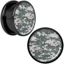 Load image into Gallery viewer, Digital Camo Print Black Anodized Screw Fit Plug Set 18mm