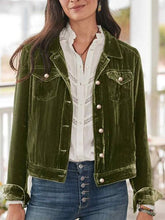 Load image into Gallery viewer, Casual Button-Up Long Sleeve Jacket with Chest Pockets and Relaxed Fit