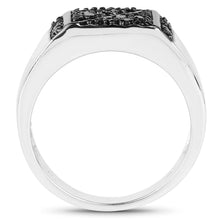 Load image into Gallery viewer, 0.35 Carat Genuine Black Diamond .925 Sterling Silver Ring