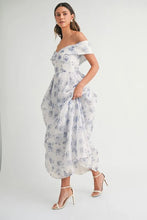 Load image into Gallery viewer, Floral Printed Off Shoulder Maxi Dress β Chic Off Shoulder Maxi Dress, Vibrant Floral Print, Beach Vacation Dress, Casual Summer Maxi Dress