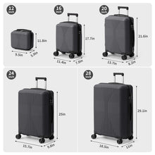 Load image into Gallery viewer, 5-Piece Lightweight Luggage Set with Lock – 12/16/20/24/28 Inch