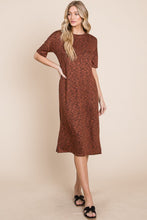 Load image into Gallery viewer, Round Neck Side Slit Midi Dress For Women – Chic Midi Dress, Stylish Round Neck Dress, Side Slit Dress, Versatile Midi Dress, Alluring Side Slit Dress, Elegant Dress for Any Occasion, Timeless Wardrobe Staple