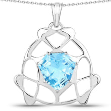 Load image into Gallery viewer, 11.50 Carat Genuine Swiss Blue Topaz .925 Sterling Silver Pendant