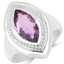 Load image into Gallery viewer, 2.00 Carat Genuine Amethyst .925 Sterling Silver Ring