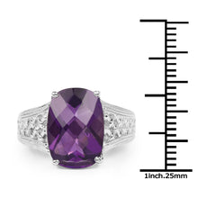 Load image into Gallery viewer, 6.50 Carat Genuine Amethyst .925 Sterling Silver Ring