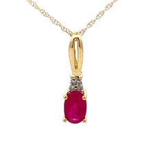 Load image into Gallery viewer, .02ct Ruby Diamond Fashion Pendants 10KT Yellow Gold