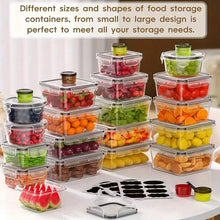 Load image into Gallery viewer, 48-Piece Food Storage Container Set – Stackable, Microwave Safe, BPA Free