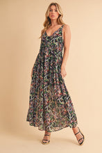 Load image into Gallery viewer, Printed V-Neck Frill Tiered Cami Comfortable Dress For Women โ Playful, Feminine & Fun for Summer Days