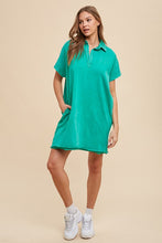 Load image into Gallery viewer, Turquoise Short Sleeve Dress Casual and Comfortable Dress For Women