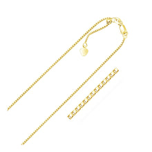 Load image into Gallery viewer, 14k Yellow Gold Adjustable Box Chain (1.10 mm)
