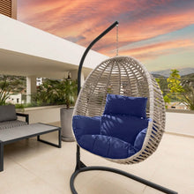 Load image into Gallery viewer, Egg Chair Hanging Basket Seat Cushion with Headrest