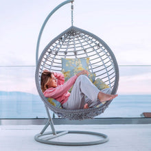 Load image into Gallery viewer, Egg Chair Hanging Basket Seat Soft Cushion with Headrest