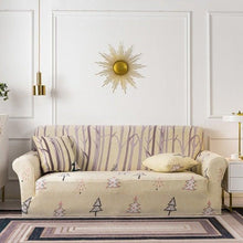 Load image into Gallery viewer, Elastic Plain Floral Printing Sofa Cover Stretch for Living Room Couch Cover Chair Protector 1/2/3/4 Seater Printed Couch Cover for 3 Cushion Couch Floral Pattern Sofa Cover with Separate Cushion Cover Pieces Stretch Sofa Slipcover