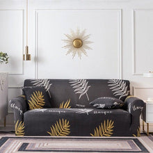 Load image into Gallery viewer, Elastic Plain Floral Printing Sofa Cover Stretch for Living Room Couch Cover Chair Protector 1/2/3/4 Seater Printed Couch Cover for 3 Cushion Couch Floral Pattern Sofa Cover with Separate Cushion Cover Pieces Stretch Sofa Slipcover
