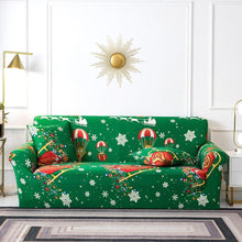 Load image into Gallery viewer, Elastic Plain Floral Printing Sofa Cover Stretch for Living Room Couch Cover Chair Protector 1/2/3/4 Seater Printed Couch Cover for 3 Cushion Couch Floral Pattern Sofa Cover with Separate Cushion Cover Pieces Stretch Sofa Slipcover