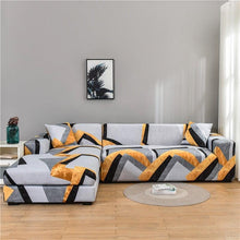 Load image into Gallery viewer, Elastic Sofa Covers for Living Room Stretch Slipcovers Sectional Couch Cover L Shape Corner Armchair Cover 1/2/3/4 Seater Slipcovers Elastic Stylish Printed Sectional Sofa Furniture Protector For Living Room