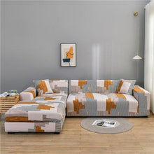 Load image into Gallery viewer, Elastic Sofa Covers for Living Room Stretch Slipcovers Sectional Couch Cover L Shape Corner Armchair Cover 1/2/3/4 Seater Slipcovers Elastic Stylish Printed Sectional Sofa Furniture Protector For Living Room