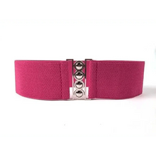 Load image into Gallery viewer, Elastic Wide Strap Plus Size Belts For Women Classic Party And Casual Dress Metal Snap Button Belts For Women