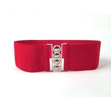 Load image into Gallery viewer, Elastic Wide Strap Plus Size Belts For Women Classic Party And Casual Dress Metal Snap Button Belts For Women