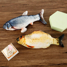 Load image into Gallery viewer, Electric Cat Toy 3D Fish USB Charging Simulation Fish Cat Toys for Cats Pet Toy cat supplies Pet Catnip Toy Moving Cat Kicker Fish Realistic Plush Electric Wagging Fish Motion Kitten Toy Funny Interactive Fish Cat Toys for Cat Exercise