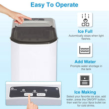 Load image into Gallery viewer, Electric Countertop Ice Make with Ice Scoop Basket Self Cleaning