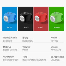 Load image into Gallery viewer, Electric Cycling Bell 90 dB Horn Rainproof Bicycle Handlebar Silica Gel Shell Ring Bike Bell Bicycle Accessories Electric Cycling Bells Water-Resistant Cycling Bells Horn Loud Bicycle Horns Bicycle Accessories