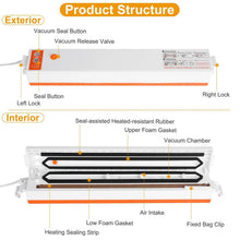 Load image into Gallery viewer, Electric Food Vacuum Sealer Machine